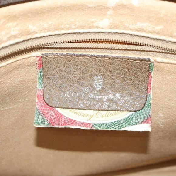 GUCCI GG Canvas Clutch Bag PVC Leather Beige Auth 54833 - Picture 8 of 16